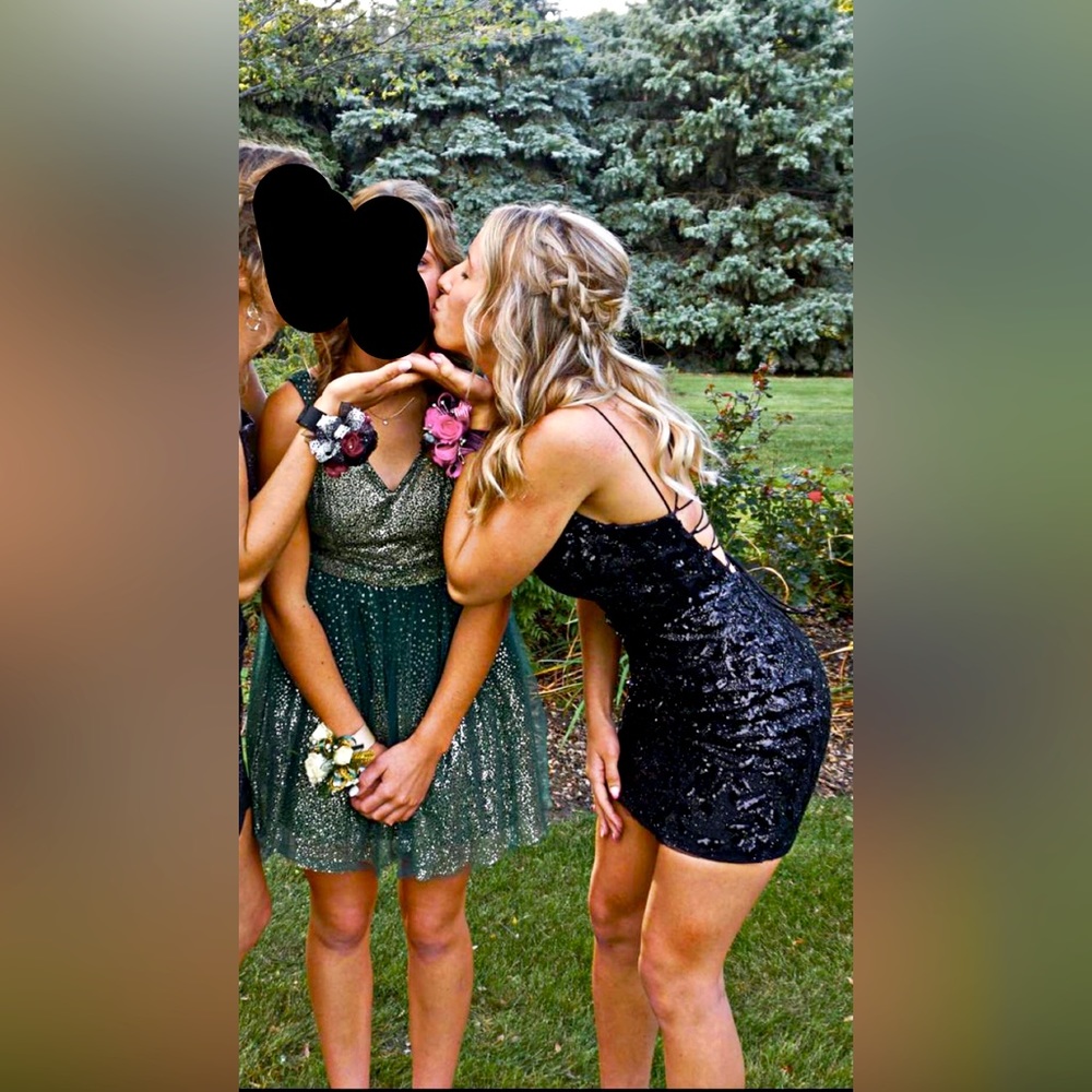 Black Smooches Homecoming Dress from M2 Prom.